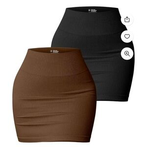 New MINI SKIRTS RIBBED IN BLACK
AND Brown